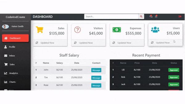 Creating A Responsive Bootstrap Dashboard Source Code Included - Gradient Pictures - Perfect Retina Collection