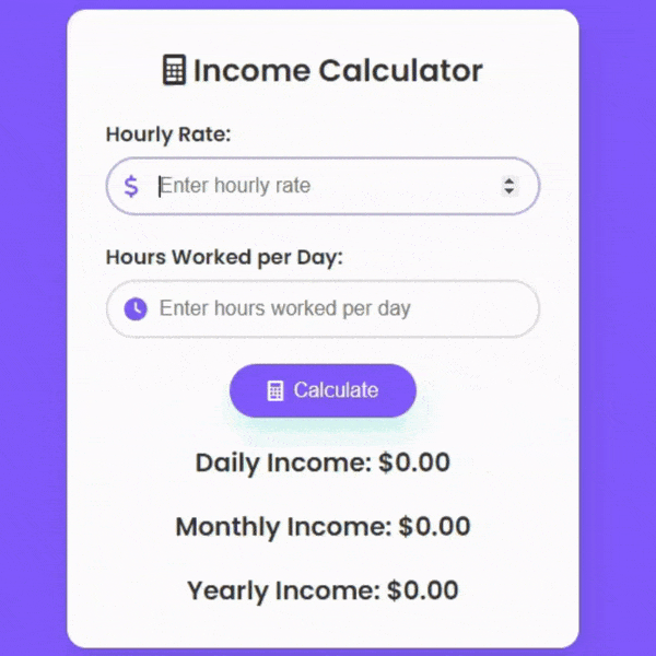 Income Calculator App Using Html Css And Javascript With Source Code Sourcecodester - Beautiful Minimal Image - Full HD