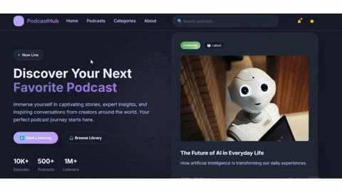 Podcast Website Template Using Html Css Javascript Free - Mountain Photo Collection - 8K Quality
