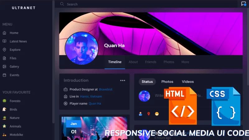 Github Aklilu Mandefro Social Media App Using Html Css And Javascript - High Quality Desktop Abstract Textures | Free Download