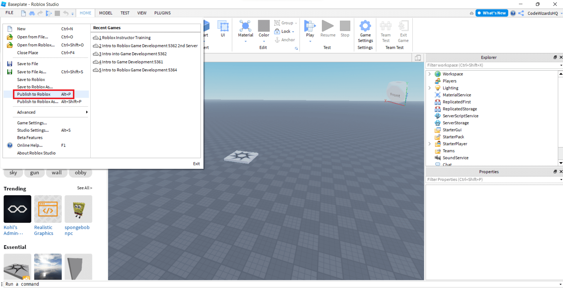 How To Make A Roblox Game In 15 Minutes Create Roblox Games Step 11 