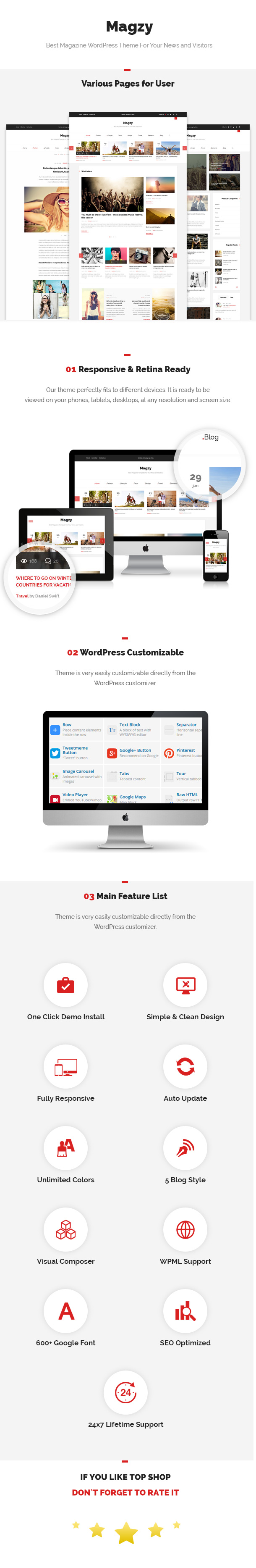 Magzy - Magazine WordPress Theme