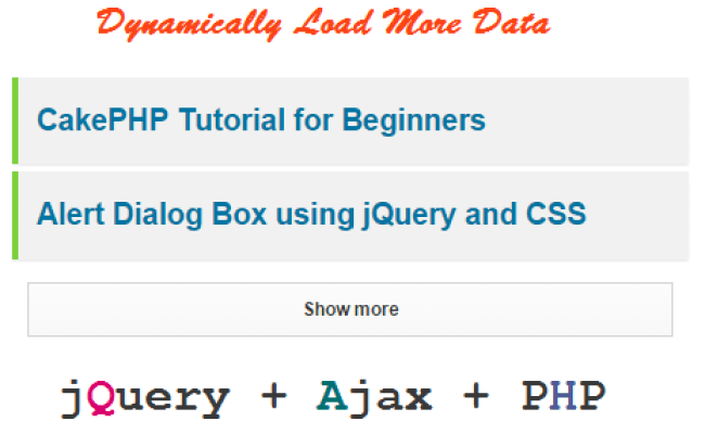 Load More Data Using JQuery Ajax And PHP From Database - CodexWorld
