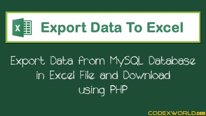Export Mysql Table Data To Excel With Php Php Project Youtube - Ocean Texture Collection - Retina Quality
