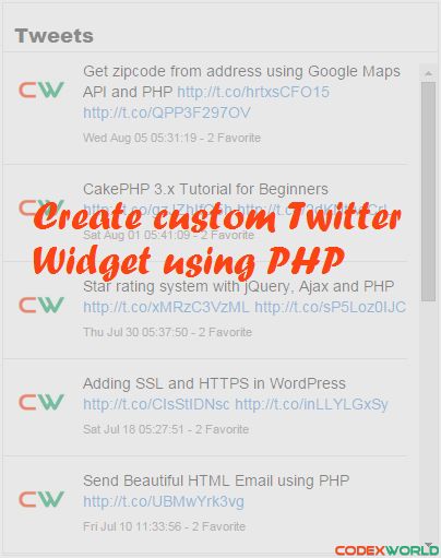 Create Custom Twitter Feed Widget Using Php Codexworld - High Resolution Nature Textures for Desktop