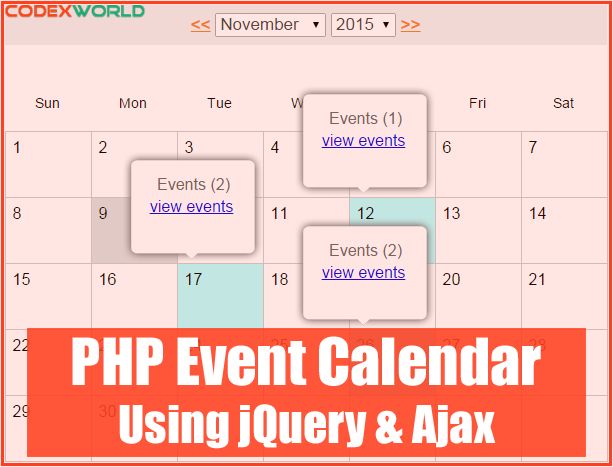 Create Event Calendar Using Jquery Php And Mysql Php Programming Blog Codefixup Com - Colorful Images - Incredible HD Collection