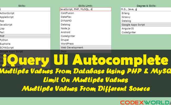 Autocomplete Textbox With Multiple Values Using JQuery, PHP And MySQL ...