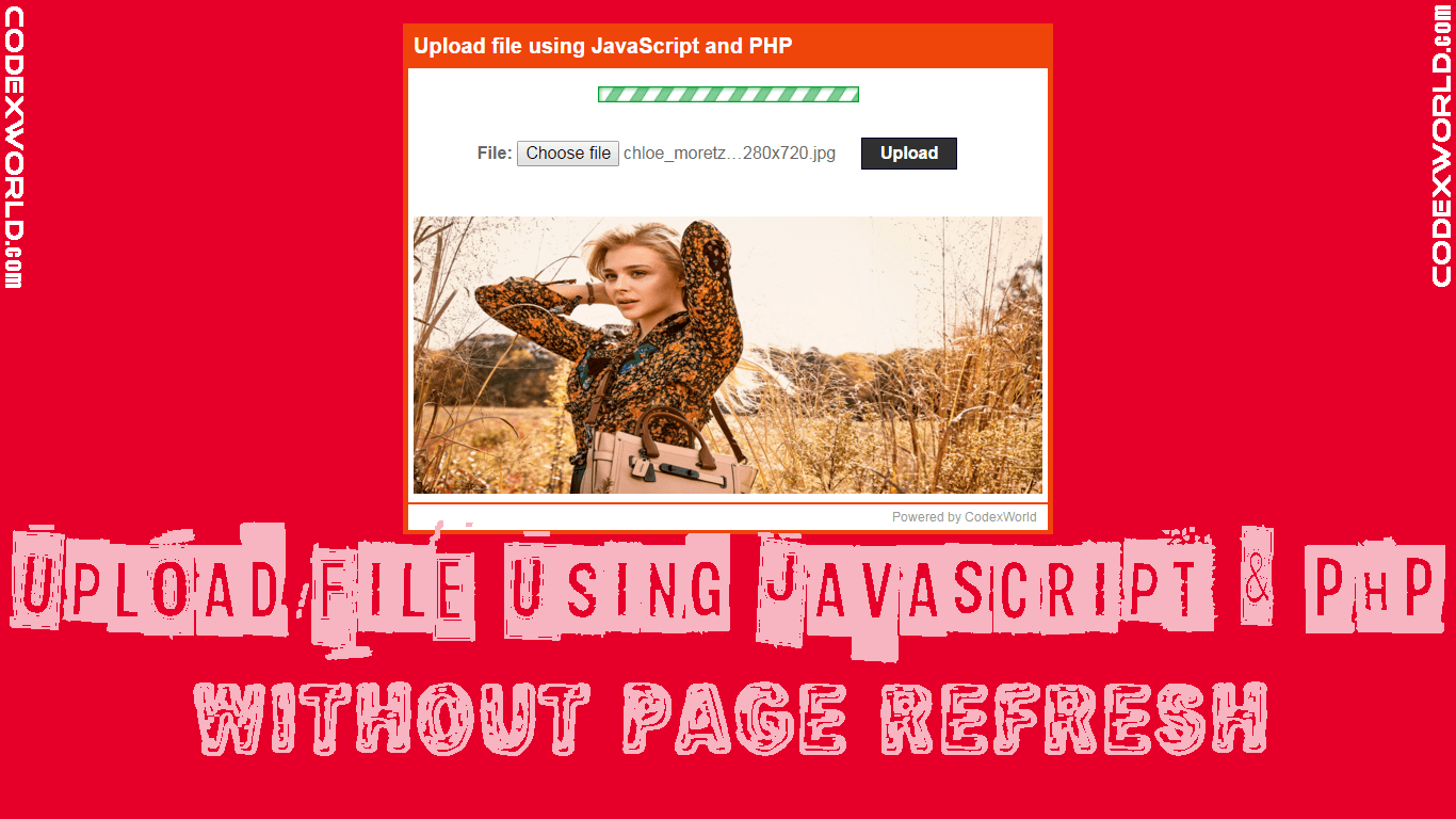 Upload file using JavaScript and PHP CodexWorld