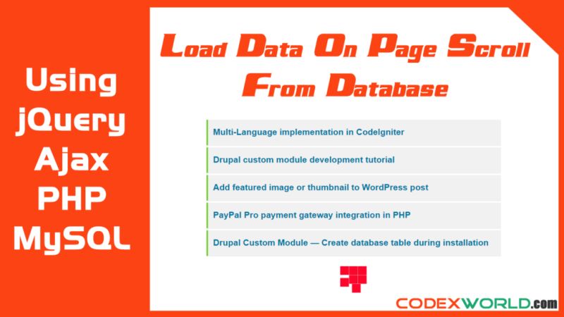 Load Data On Demand On Scroll In Webgrid Using Jquery Ajax In Aspnet Mvc - Minimal Arts - Classic Retina Collection