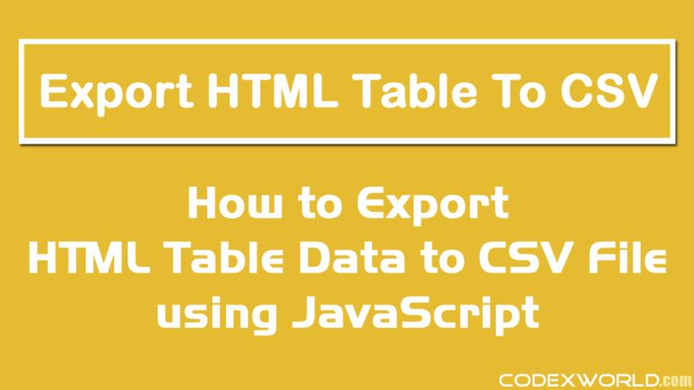 How To Convert Html Tables To Csv Using Javascript - Download Elegant Abstract Image | 4K
