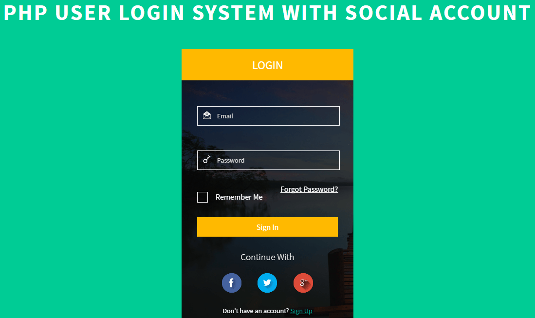 PHP Social Login System  CodexWorld