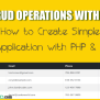 PHP CRUD Operations With MySQLi Extension - CodexWorld