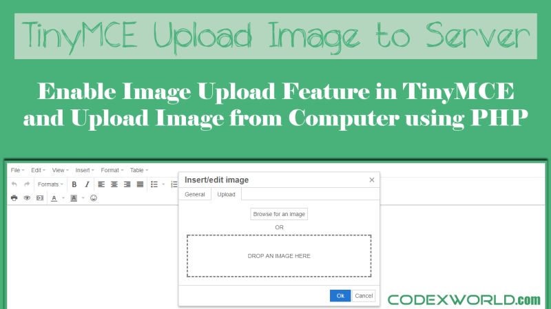 Tinymce Editor Drag Drop Image Upload Dialog Php Codexworld Codexworld - Landscape Photo Collection - Ultra HD Quality