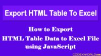 Javascript Exceljs Example To Export Html5 Table To Excel File And Download It As Attachment - Modern HD Vintage Images | Free Download