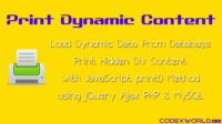 Javascript How To Print Specific Div Of Plsql Dynamic Content In - Minimal Texture Collection - High Resolution Quality