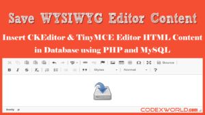 Save Tinymce Editor Content With Php Mysql Coderszine - Best Mountain Images in HD