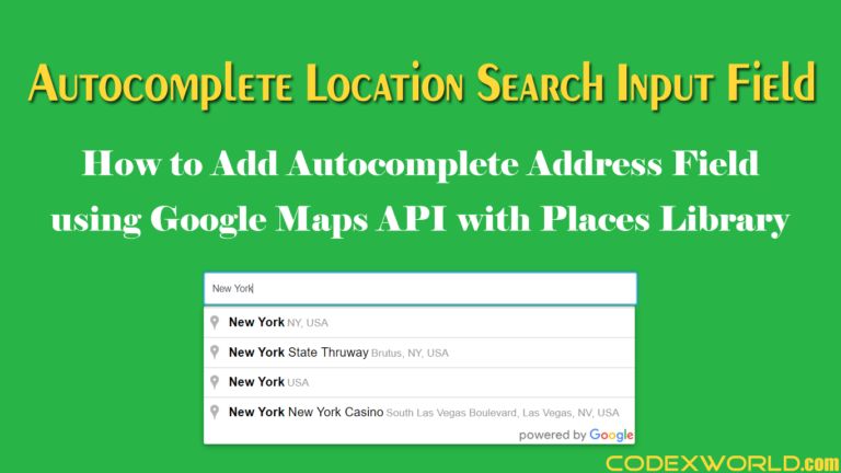 Autocomplete Location Search Using Google Maps Javascript Api And - Minimal Pictures - Perfect Retina Collection