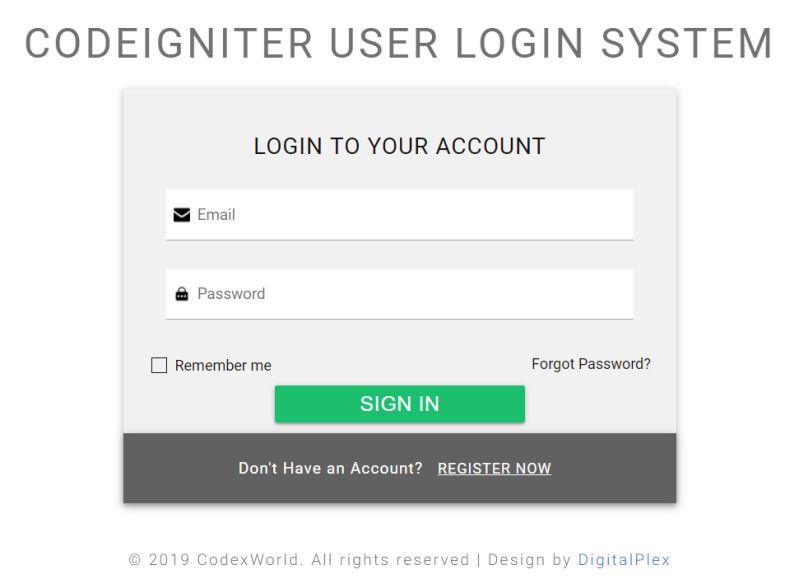 Codeigniter User Login System Script Codexworld - Premium Landscape Pattern Gallery - 4K