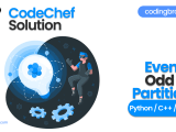 Even Odd Partition Codechef Solution Codingbroz