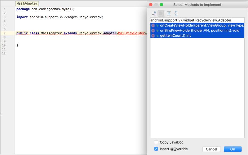 Android Recyclerview Example Show List Of Emails Using Recyclerview - Classic City Wallpaper - Mobile