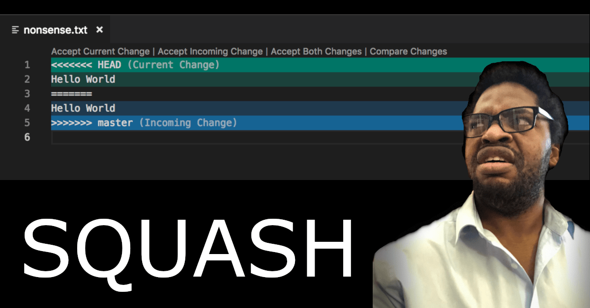 Git squash merge non, no, nein, nee, na, nej, não, net Coding Nagger