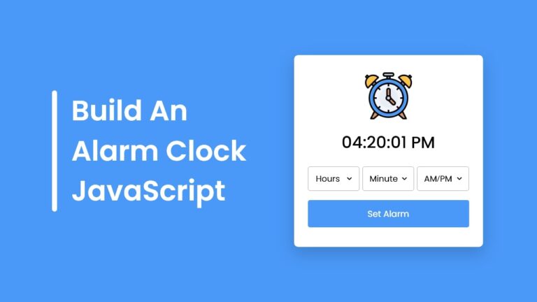 Build A Simple Alarm Clock In Html Css Javascript - Best Landscape Patterns in Desktop