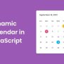 Create A Dynamic Calendar In HTML CSS & JavaScript