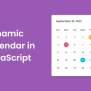 Create A Dynamic Calendar In HTML CSS & JavaScript