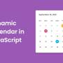 Create A Dynamic Calendar In HTML CSS & JavaScript