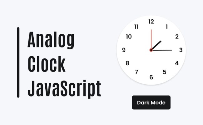 Build Analog Clock In HTML CSS & JavaScript