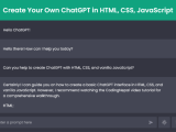 How To Create Your Own Chatgpt In Html Css And Javascript
