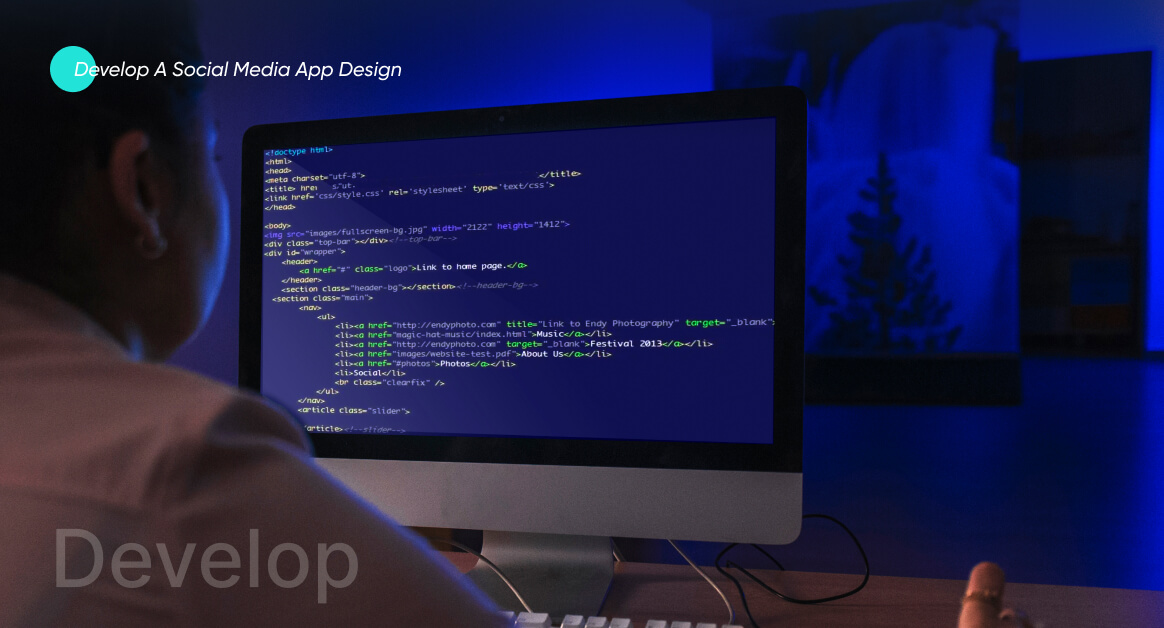 Social media app design