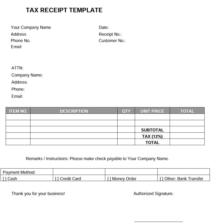 Tax Receipt Template Pdfsimpli - Premium Landscape Texture Gallery - 8K
