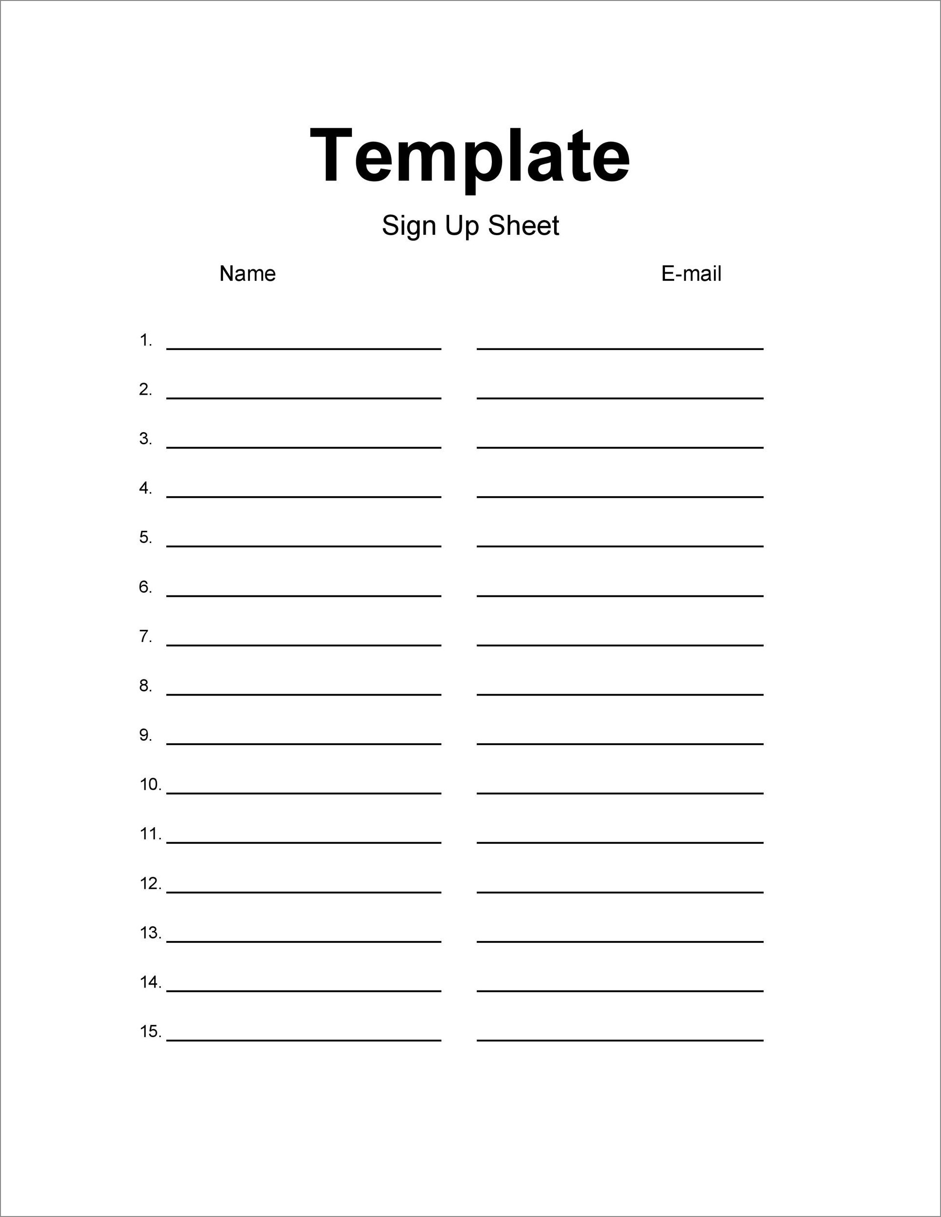 Free Editable Printable Sign Up Sheets Printables Templates Free Blank Sign Up Sheet Template 