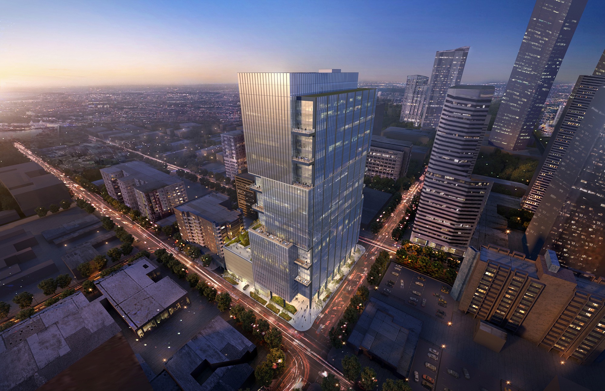 Rendering of skyrise.