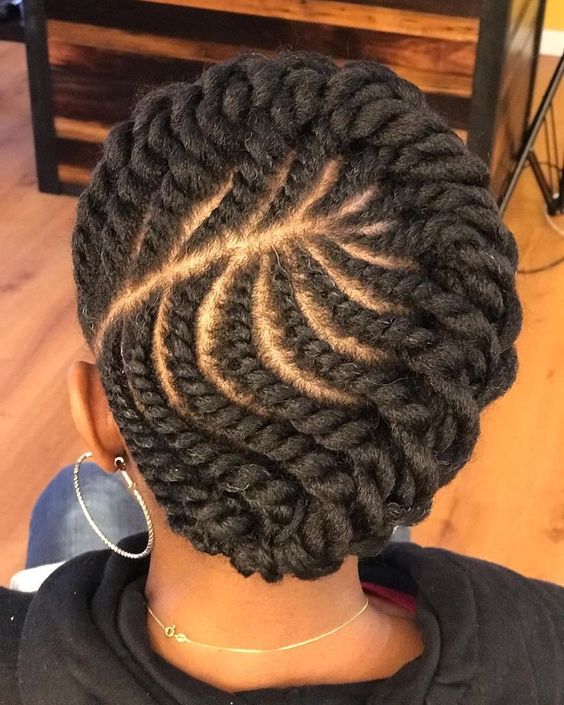 elegant flat twists on 4a hair 
