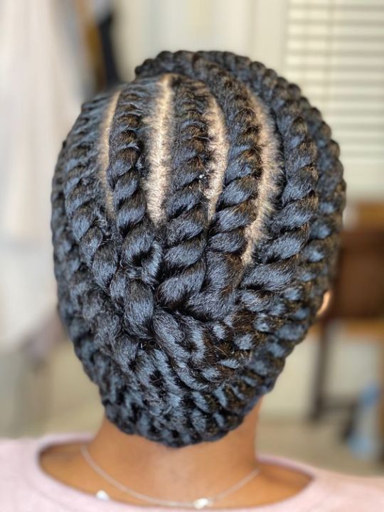 all back flat twists on black women