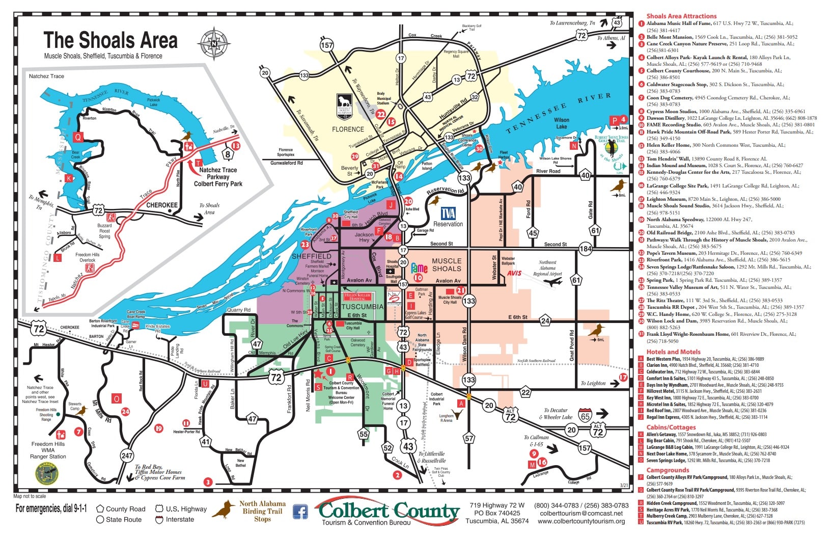Download Brochures Welcome Muscle Shoals AL Map Pic 