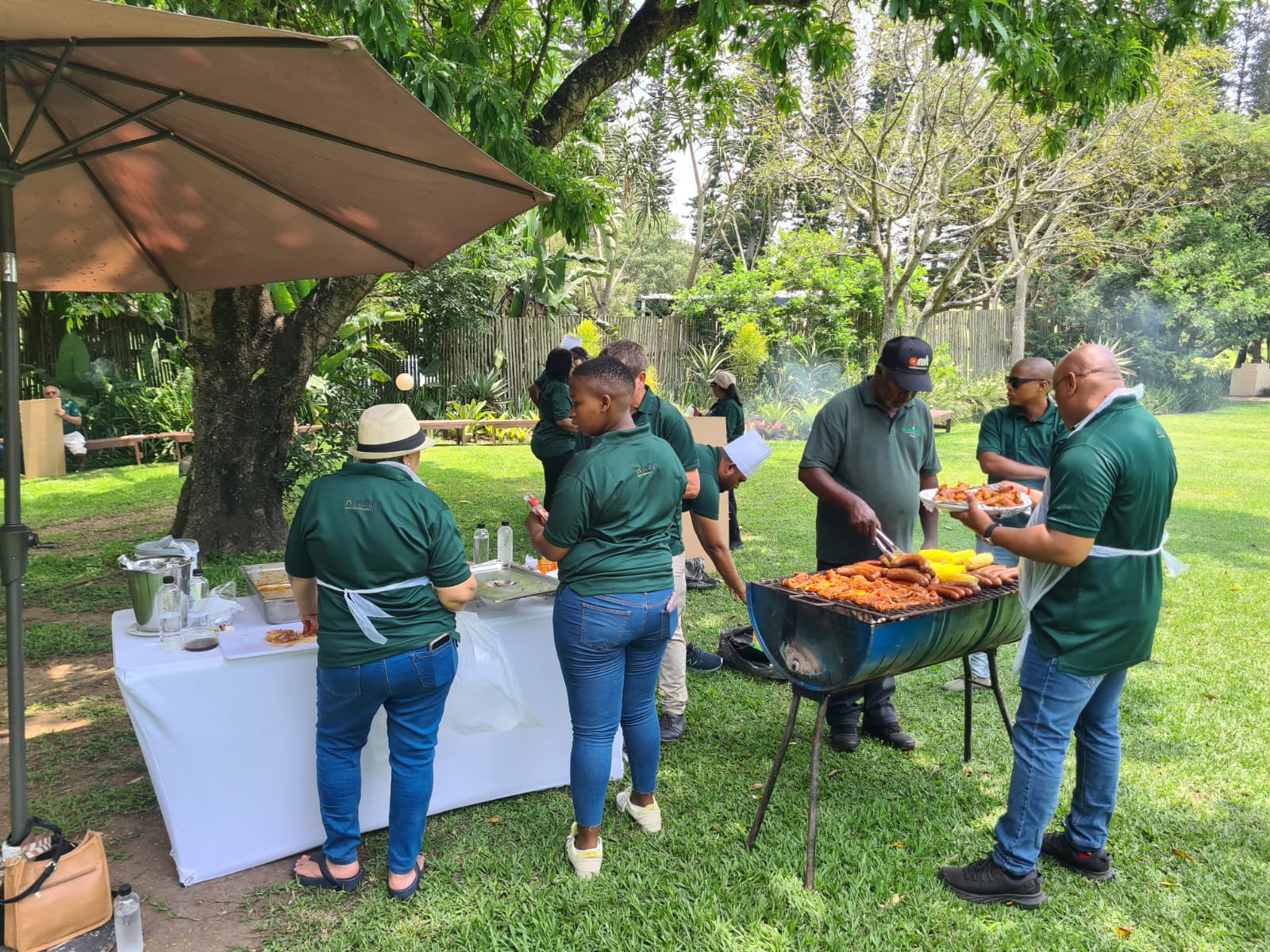 Outdoor team-building activity at Ballito conference venue