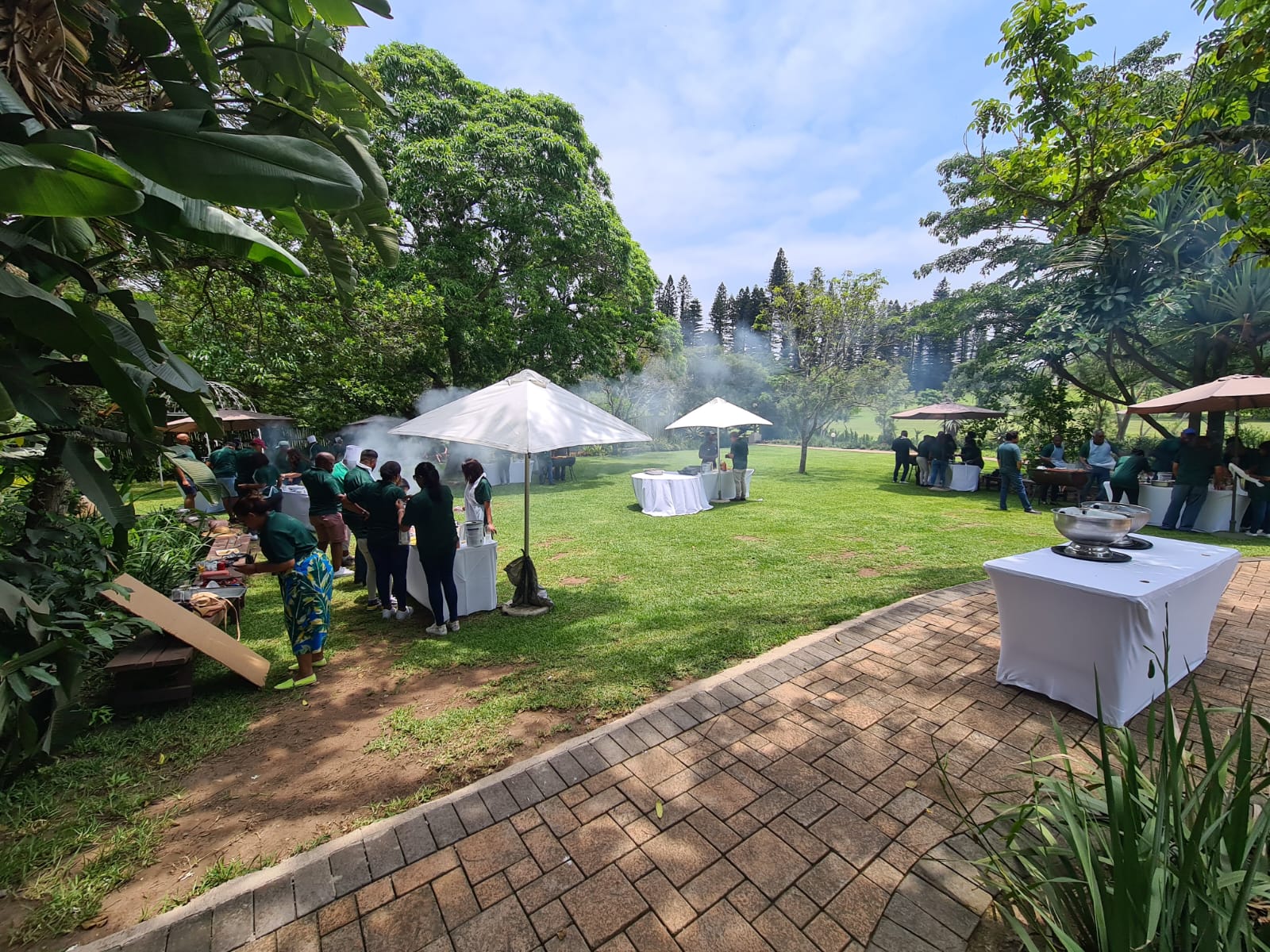 Outdoor team-building activity at Ballito conference venue