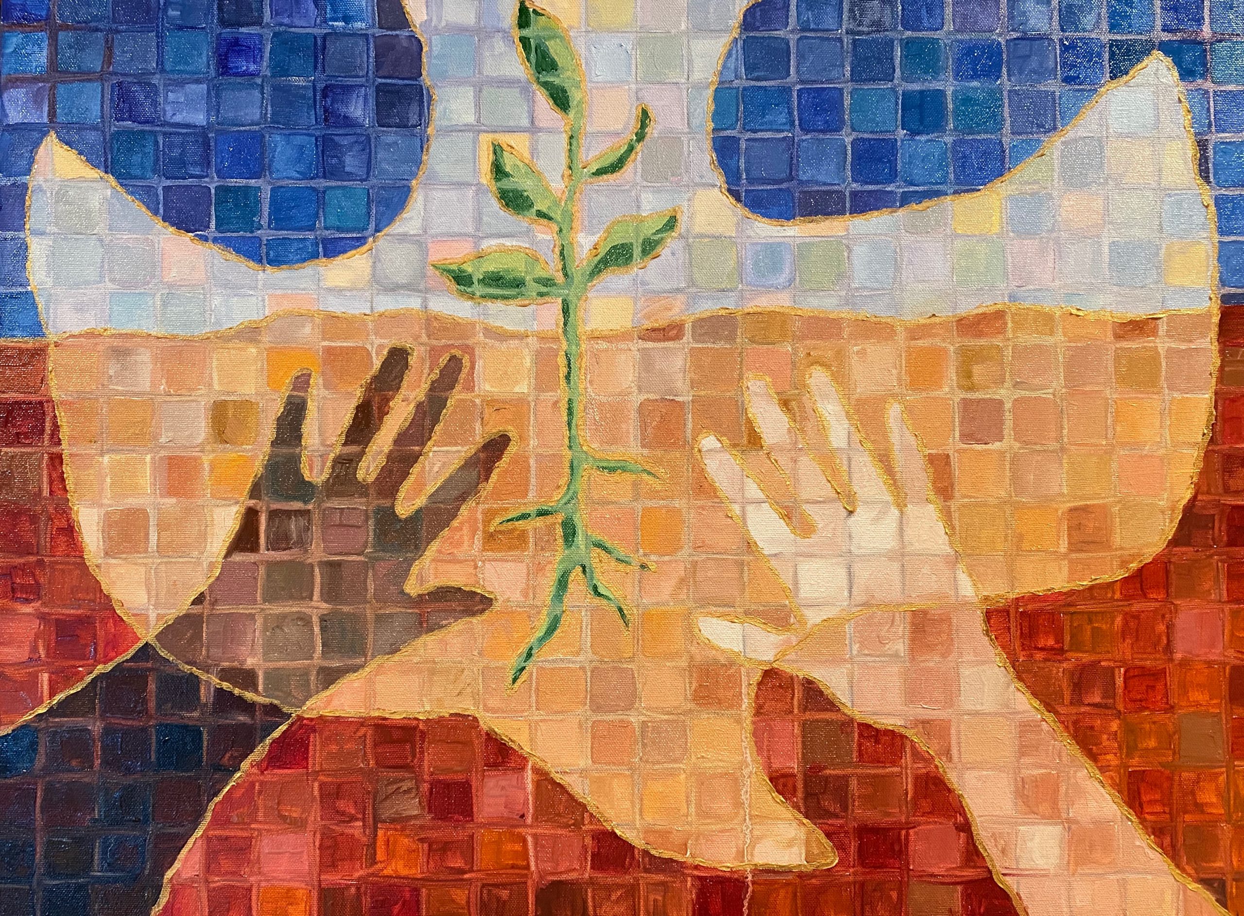 The Peacemakers Painting . Blessed Are The Peacemakers Colorbrush Original Paintings By Kathy Self
