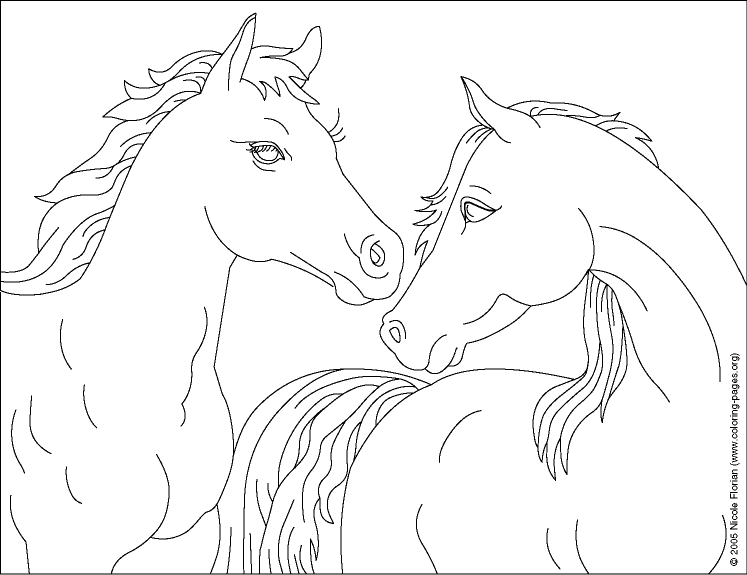 Free printable coloring pages of horses