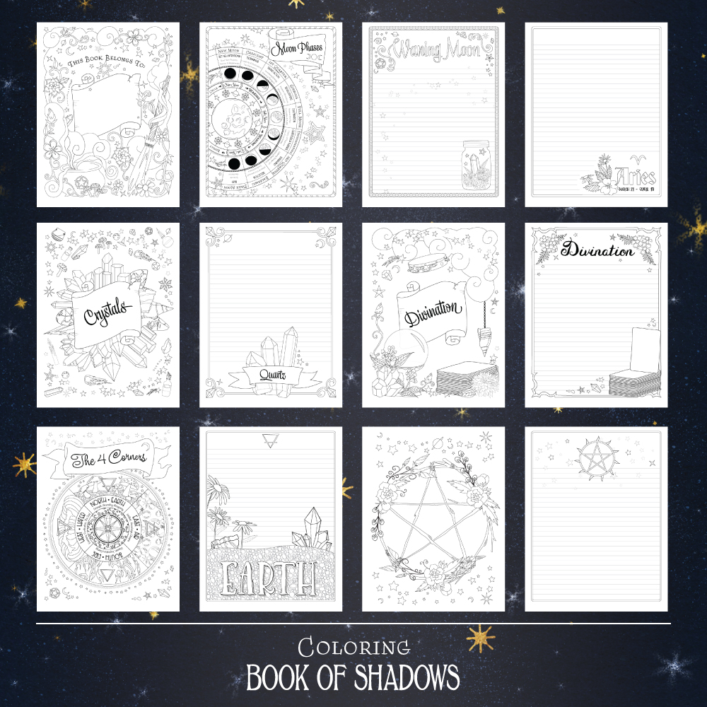 Coloring Book of Shadows PDF - Amy Cesari Planner for a ...