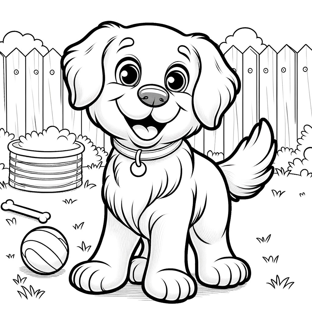 Golden retriever coloring pages