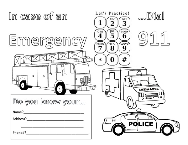 911 coloring page & coloring book. 6000+ coloring pages.