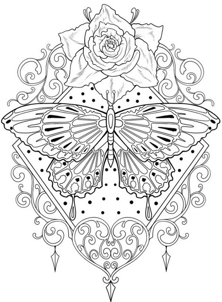 Tattoo coloring book pages & coloring book. 6000+ coloring pages.