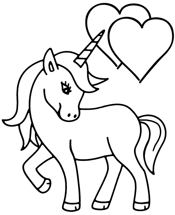 Free unicorn coloring page & book for kids