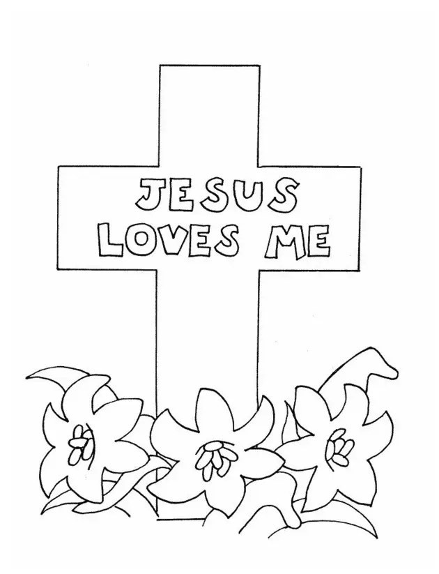 Jesus loves me coloring page & coloring book.