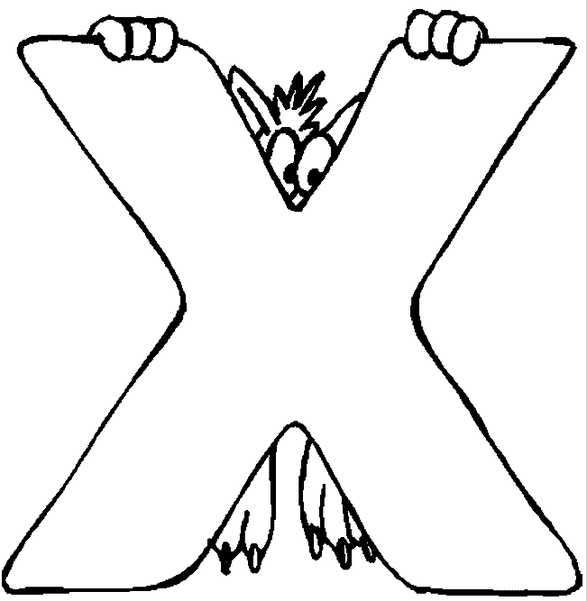 X coloring page & coloring book. 6000+ coloring pages.
