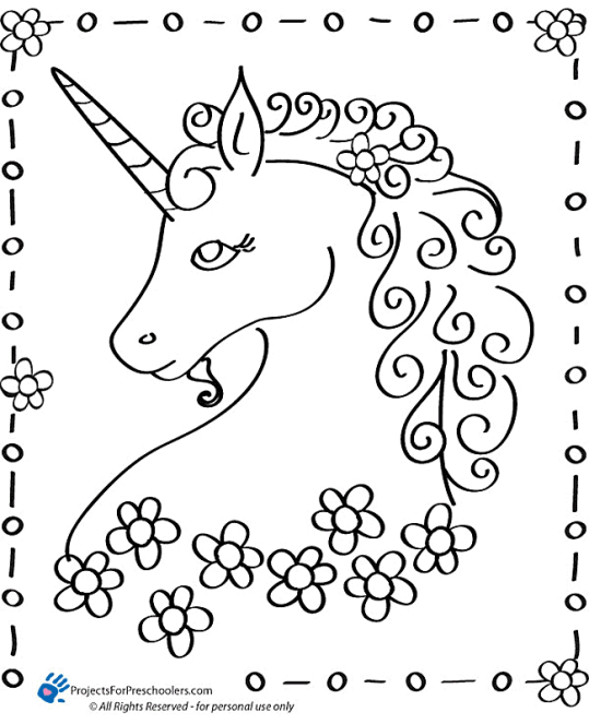 Alla målarbilder enhörning går att ladda ner gratis för utskrift. Inramad Enhorning Med Lockig Man Malarbilder Coloringpages Se